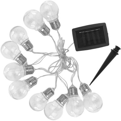 LUMI JARDIN LUMIJARDIN Guirlande solaire Dixy avec 10 ampoules &agrave; filament LED