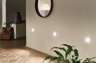 PAULMANN Luminaire encastr&eacute; mural carr&eacute; - 1,7W - 2700K - Blanc