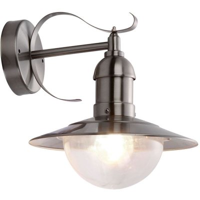 GLOBO Luminaire ext&eacute;rieur inox polycarbonate translucide l.24xh.27cm