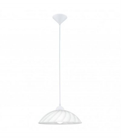 GENERIQUE Luminaire suspension VETRO 1 ampoule blanc Diam&egrave;tre 35 Cm