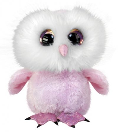 MAGALLI Lumo Stars chouette en peluche rose/blanc 24 cm