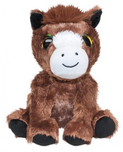 LUMO STARS  Peluche poney en peluche Reino 15 cm marron