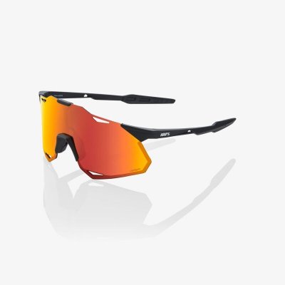 100% Lunettes 100 hypercraft xs soft tact noir verres miroir multicouche rouge hiper