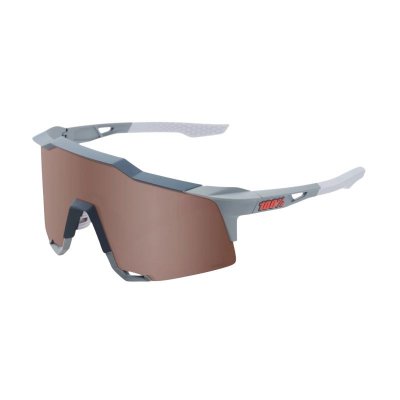 100% Lunettes 100 speedcraft soft tact gris lentille hiper crimson miroir silver