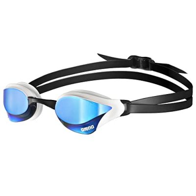 ARENA Lunettes de natation  cobra core swipe mirror blanc bleu