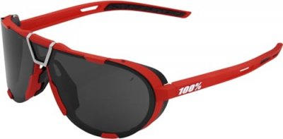 100% Lunettes de soleil 100 westcraft soft tact rouge verres miroir noir