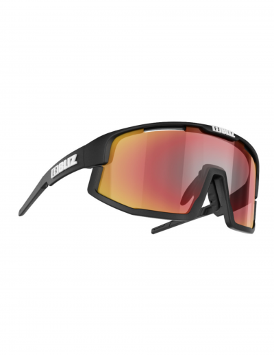 BLIZ Lunettes de Soleil  Vision Noir Mat &Eacute;cran Brown & Red Multi