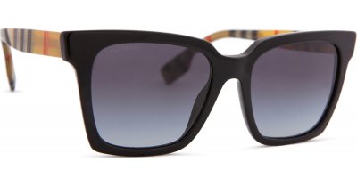 BURBERRY Lunettes de soleil  Be4335 maple col. 39298g Femme Carr&eacute; Noir