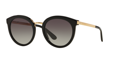 DOLCE & GABBANA Lunettes de soleil  dg4268 501/8g noir branches dor&eacute;s