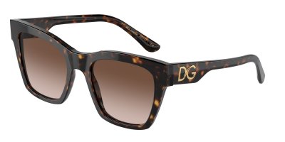 DOLCE & GABBANA Lunettes de soleil  Dg4384 col. 502/13 Femme Carr&eacute; Havana