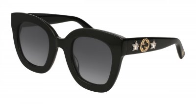 GUCCI Lunettes de soleil  Gg0208s col. 001 Femme Carr&eacute; Noir