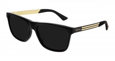 GUCCI Lunettes de soleil  Gg0687s col. 002 Hommes Carr&eacute; Noir