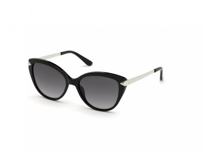 GUESS Lunettes de soleil  GU7658 Lunettes de soleil, Noir/Fum&eacute;e, 56 mm