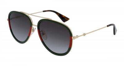 GUCCI Lunettes de soleil pilote GG0062S GC000995 Jaune 