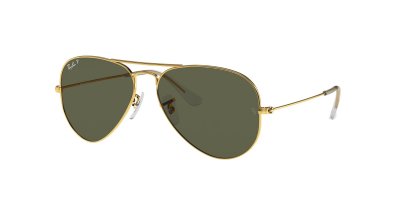 RAY BAN Lunettes de soleil polaris&eacute;es AVIATOR LARGE METAL RB3025 Vert 