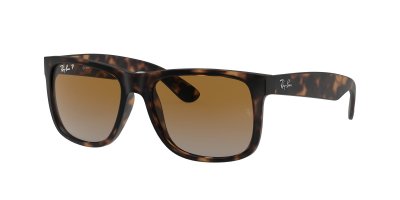 RAY BAN Lunettes de soleil polaris&eacute;es JUSTIN RB4165 Marron 