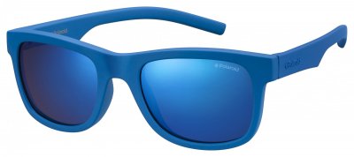 Lunettes de soleil Polaroid Pld 8020/s col. zdi/jy Enfants Carr&eacute; Bleu