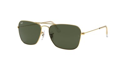 RAY BAN Lunettes de soleil Ray-ban Rb3136 caravan col. 001 Hommes Carr&eacute; Or