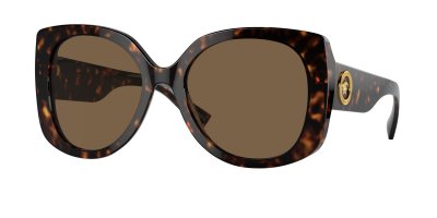 VERSACE Lunettes de soleil  Ve4387 col. 108/73 Femme Carr&eacute; Havana