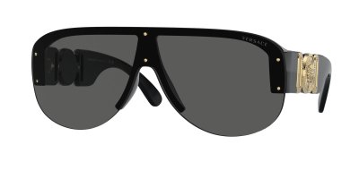 VERSACE Lunettes de soleil  Ve4391 col. gb1/87 Hommes G&eacute;om&eacute;trique Noir