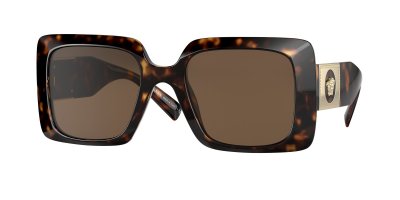 VERSACE Lunettes de soleil  Ve4405 col. 108/73 Femme Carr&eacute; Havana
