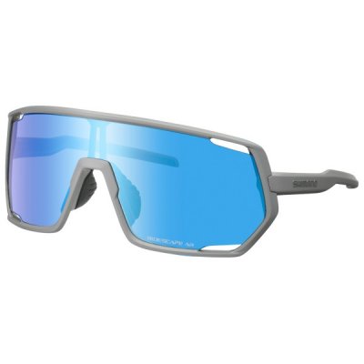SHIMANO Lunettes  TCNM2 gris avec verres &agrave; effet miroir bleu