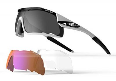 TIFOSI Lunettes  davos 3 verres interchangeables blanc noir