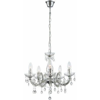 Lustre 5 lumi&egrave;res ISABELLA transparent