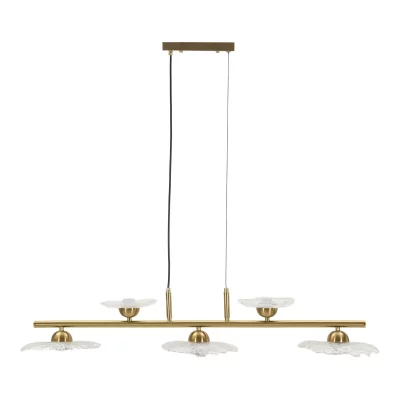 MAURO FERRETTI Lustre en m&eacute;tal avec d&eacute;corations en verre 100x24x18 cm