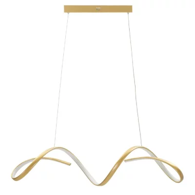 MAURO FERRETTI Lustre LED en m&eacute;tal blanc &agrave; 3 lumi&egrave;res, 80 x 20 x 120 cm