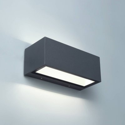 LUTEC  Applique LED Gemini, 22&nbsp;cm, 4&nbsp;000&nbsp;K, anthracite