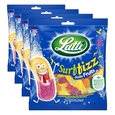 LUTTI  Bonbons Surffizz go&ucirc;ts fruits, extra acide - Le sachet de 200g