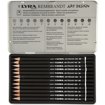 LYRA  Crayons de dessin  Art Design - Set, 12pi&egrave;ces- - Crayons div