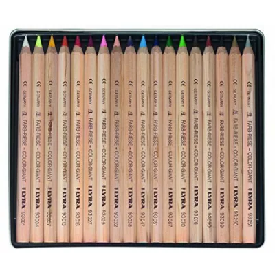 LYRA  de couleur g&eacute;ants Crayon, Couleur Assortis Non laqu&eacute; 18 Farbstifte