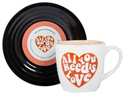 THUMBSUP! Lyrical mug l&m pack mug et soucoupe - love - blanc peche thumbsup 1001707