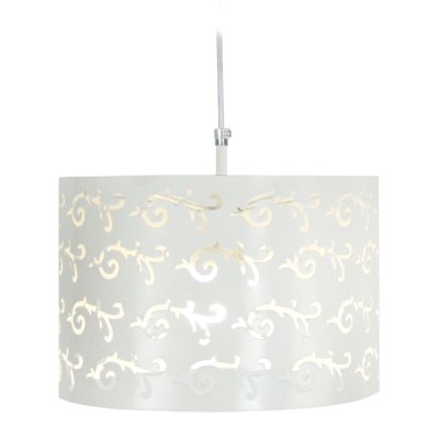 TOSEL LYS - Suspension cylindrique m&eacute;tal blanc