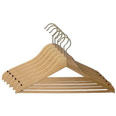 M HOME M-Home Cintre Bois Galbe Verni Barre Encoches