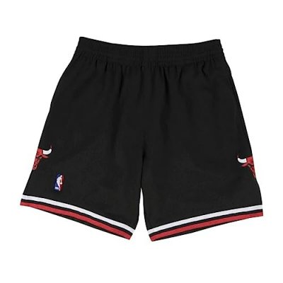 MITCHELL & NESS M&N Mixte Nba Swingman 2.0 - Chi. Bulls Shorts, Black / Black, M Grande taille Grande longueur