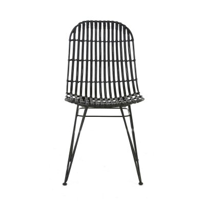 M-s - Lot de 2 chaises kubu coloris noir