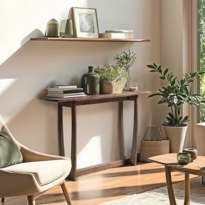 Macabane - Console en bois de mindi - 120x40x 78.5cm