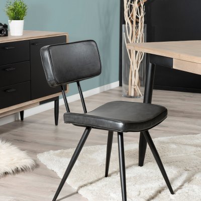 MACABANE Lot De 2 Chaises AUGUSTIN JAMES Noir