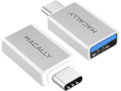 MACALLY  Ucuaf2 Usb-c To Usb-a Adapter 2 Units Blanc