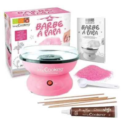 SCRAPCOOKING Machine &agrave; Barbe &agrave; papa + 1 Stylo chocolat offert