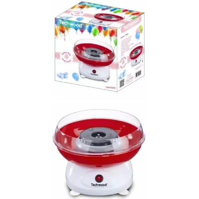 TECHWOOD Machine &agrave; Barbe &agrave; Papa 500 W Blanc / Rouge