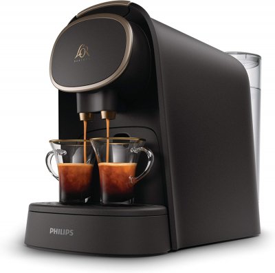 PHILIPS Machine &Agrave; Caf&eacute; &Agrave; Capsules De 1l Et De 19 Bars Noir Mat Et Finition M&eacute;tallis&eacute;e