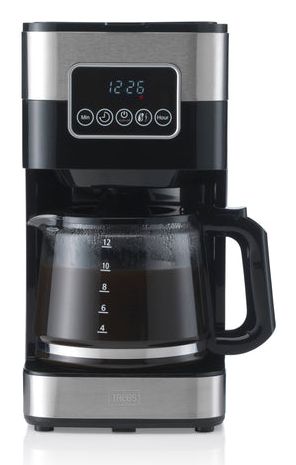 TREBS Machine &agrave; caf&eacute; &aacute; filtre - 1,5l - acier inoxydable 24100 rvs-noir