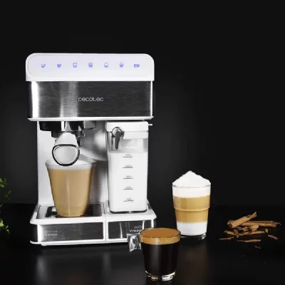 CECOTEC Machine &Agrave; Caf&eacute; De 1,4l Avec Panneau De Commande Tactile 1350w Gris Blanc