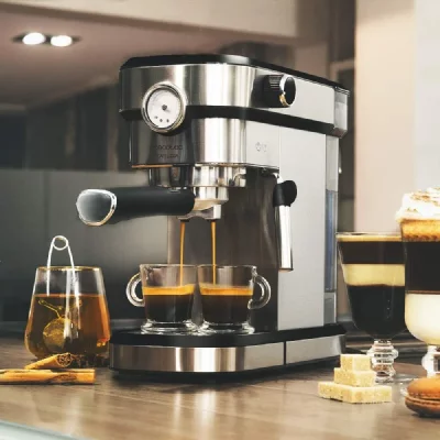 CECOTEC Machine &agrave; caf&eacute; expresso de 1,2l 1350w gris noir