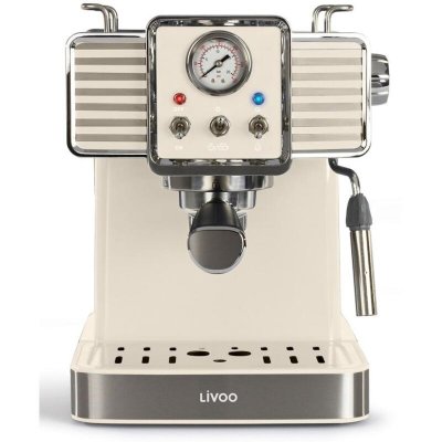 LIVOO Machine &agrave; caf&eacute; expresso  DOD174C Cr&egrave;me