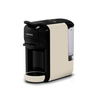 KITCHENCOOK Machine a cafe multi dosettes et cafe moulu beige de 